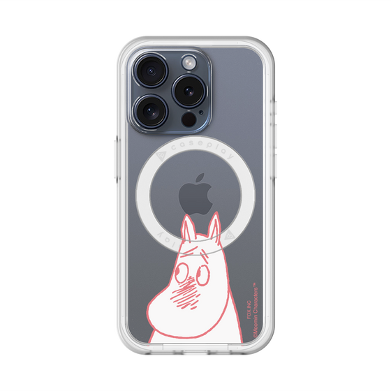 スリムプロテクションプレミアムケース with MagSafe［ MOOMIN - Blushing face ］