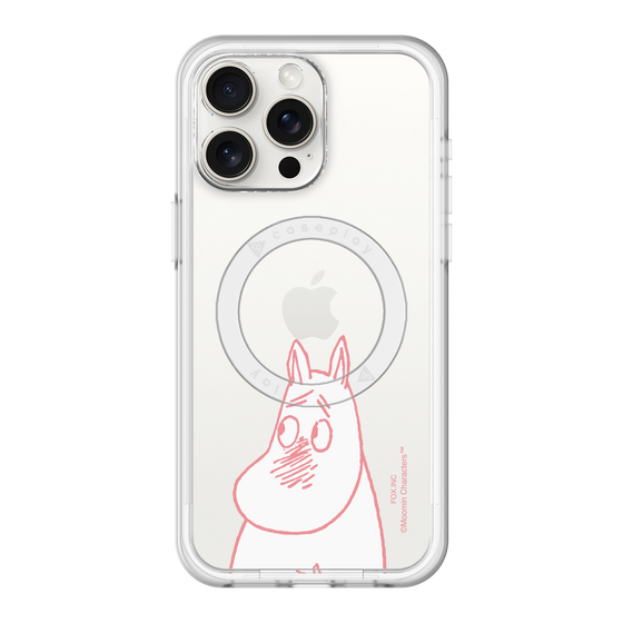 スリムプロテクションプレミアムケース with MagSafe［ MOOMIN - Blushing face ］