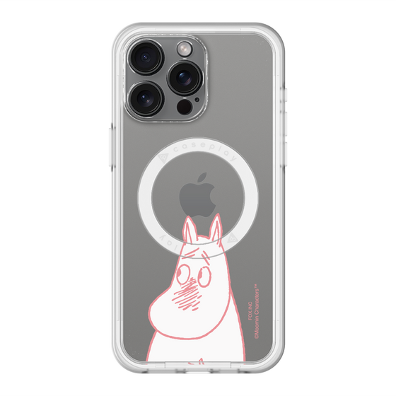 スリムプロテクションプレミアムケース with MagSafe［ MOOMIN - Blushing face ］