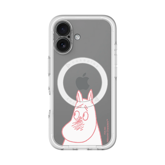 スリムプロテクションプレミアムケース with MagSafe［ MOOMIN - Blushing face ］