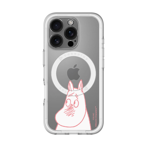 スリムプロテクションプレミアムケース with MagSafe［ MOOMIN - Blushing face ］