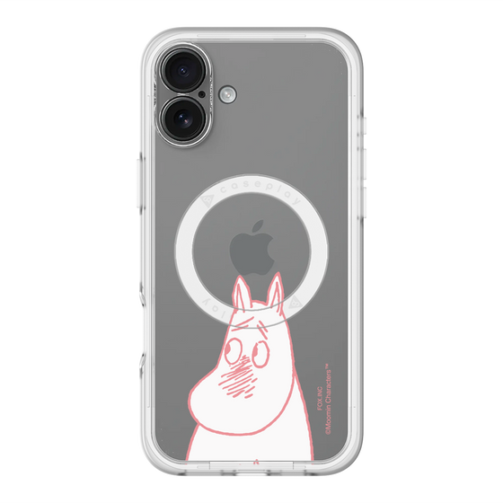 スリムプロテクションプレミアムケース with MagSafe［ MOOMIN - Blushing face ］