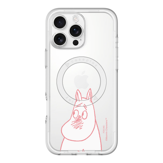 スリムプロテクションプレミアムケース with MagSafe［ MOOMIN - Blushing face ］