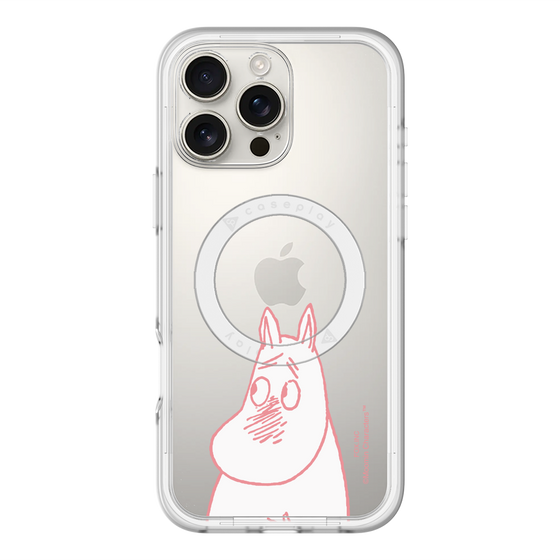 スリムプロテクションプレミアムケース with MagSafe［ MOOMIN - Blushing face ］