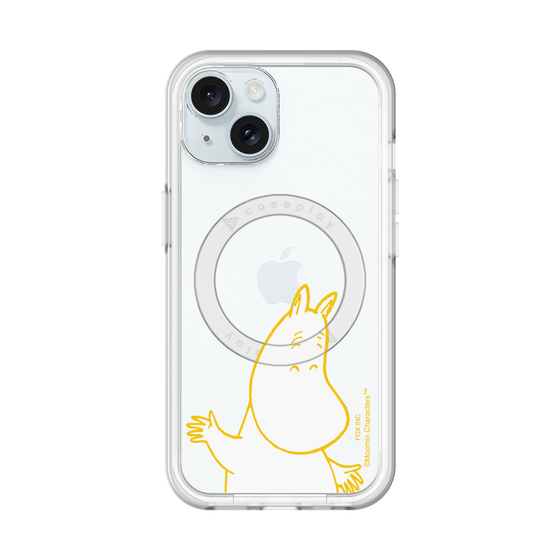 スリムプロテクションプレミアムケース with MagSafe［ MOOMIN - Happy face ］