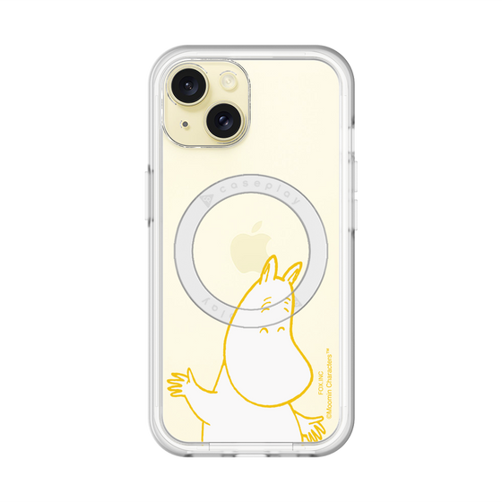 スリムプロテクションプレミアムケース with MagSafe［ MOOMIN - Happy face ］