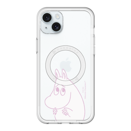 スリムプロテクションプレミアムケース with MagSafe［ MOOMIN - Fearful face ］