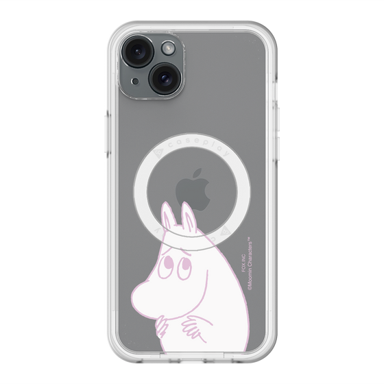 スリムプロテクションプレミアムケース with MagSafe［ MOOMIN - Fearful face ］