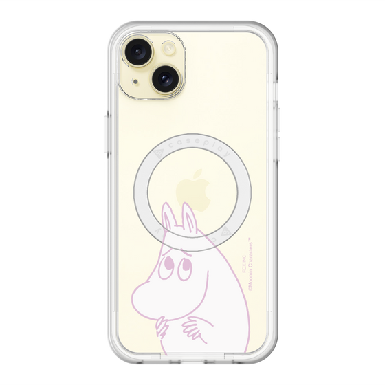 スリムプロテクションプレミアムケース with MagSafe［ MOOMIN - Fearful face ］