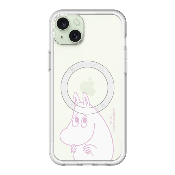 スリムプロテクションプレミアムケース with MagSafe［ MOOMIN - Fearful face ］