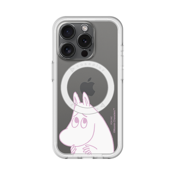 スリムプロテクションプレミアムケース with MagSafe［ MOOMIN - Fearful face ］