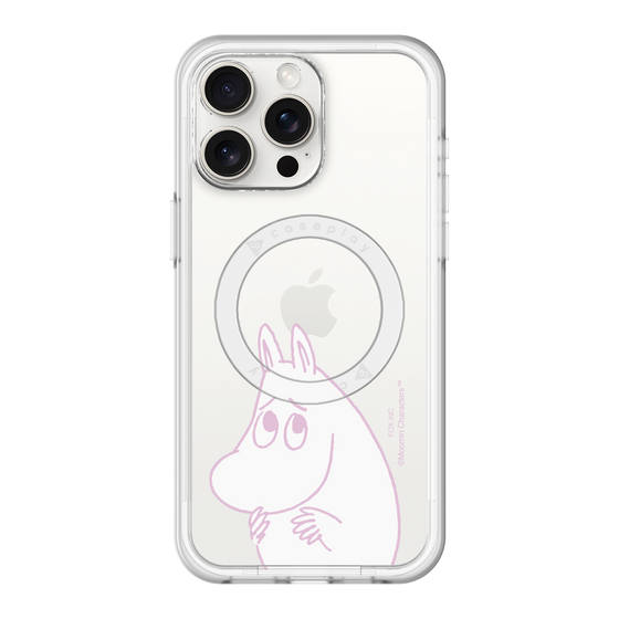 スリムプロテクションプレミアムケース with MagSafe［ MOOMIN - Fearful face ］
