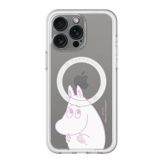 スリムプロテクションプレミアムケース with MagSafe［ MOOMIN - Fearful face ］