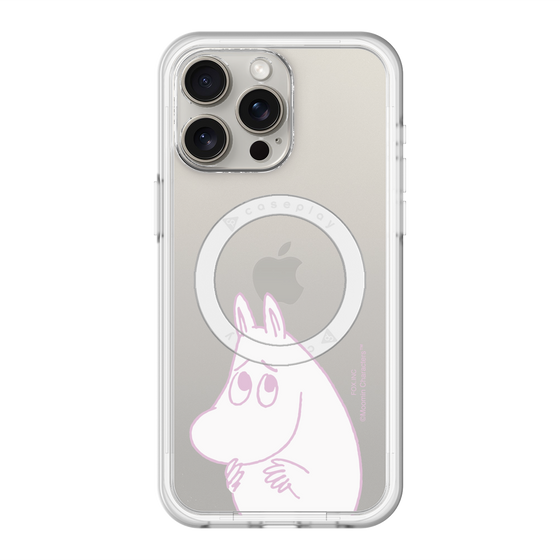 スリムプロテクションプレミアムケース with MagSafe［ MOOMIN - Fearful face ］