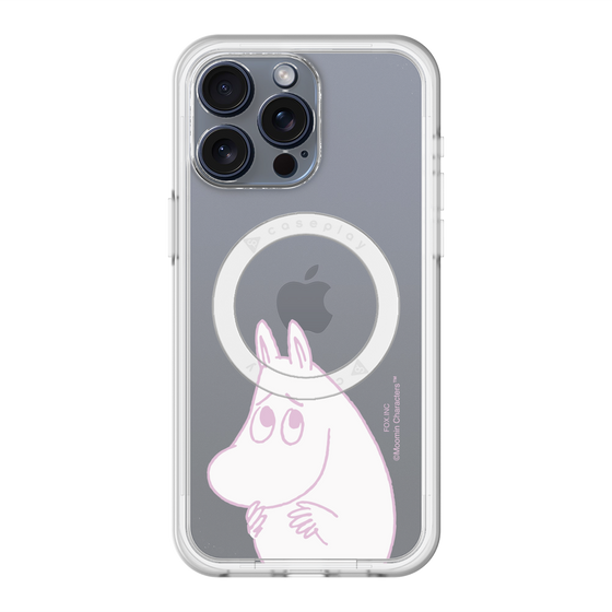 スリムプロテクションプレミアムケース with MagSafe［ MOOMIN - Fearful face ］