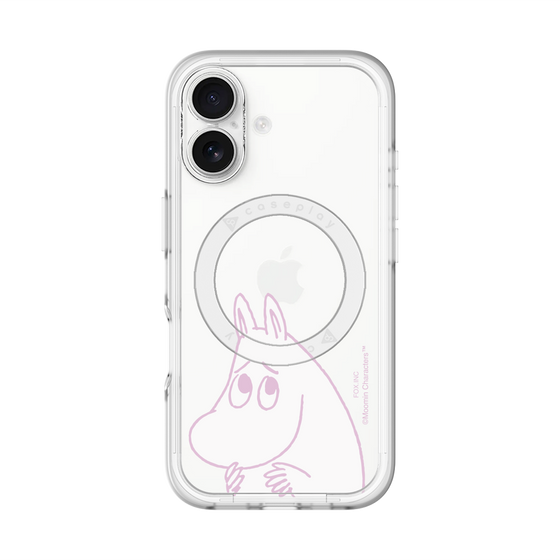 スリムプロテクションプレミアムケース with MagSafe［ MOOMIN - Fearful face ］