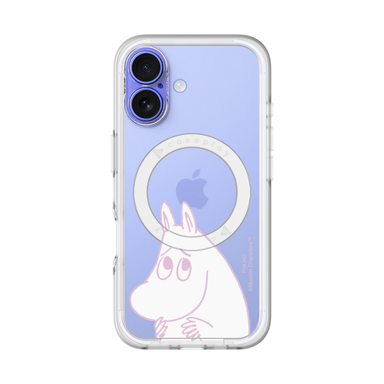 スリムプロテクションプレミアムケース with MagSafe［ MOOMIN - Fearful face ］