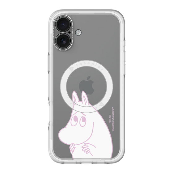 スリムプロテクションプレミアムケース with MagSafe［ MOOMIN - Fearful face ］