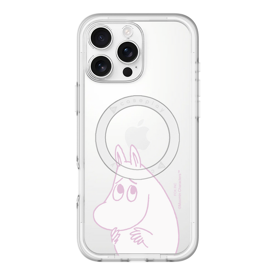 スリムプロテクションプレミアムケース with MagSafe［ MOOMIN - Fearful face ］