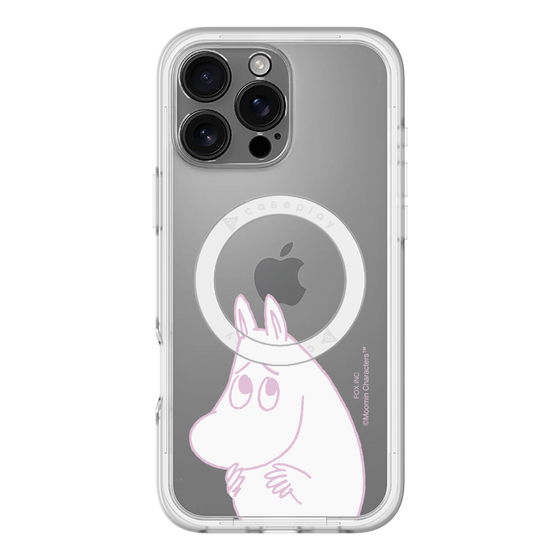 スリムプロテクションプレミアムケース with MagSafe［ MOOMIN - Fearful face ］