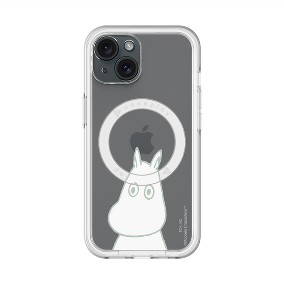 スリムプロテクションプレミアムケース with MagSafe［ MOOMIN - Troubled face ］