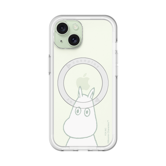 スリムプロテクションプレミアムケース with MagSafe［ MOOMIN - Troubled face ］