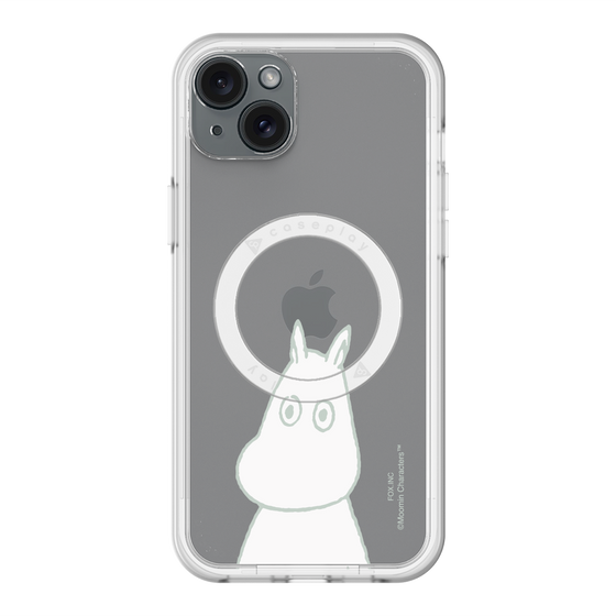 スリムプロテクションプレミアムケース with MagSafe［ MOOMIN - Troubled face ］