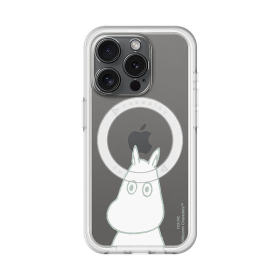 スリムプロテクションプレミアムケース with MagSafe［ MOOMIN - Troubled face ］