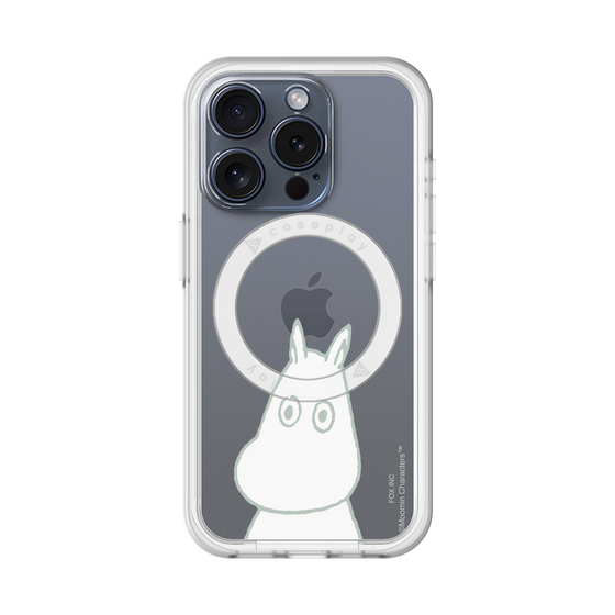 スリムプロテクションプレミアムケース with MagSafe［ MOOMIN - Troubled face ］