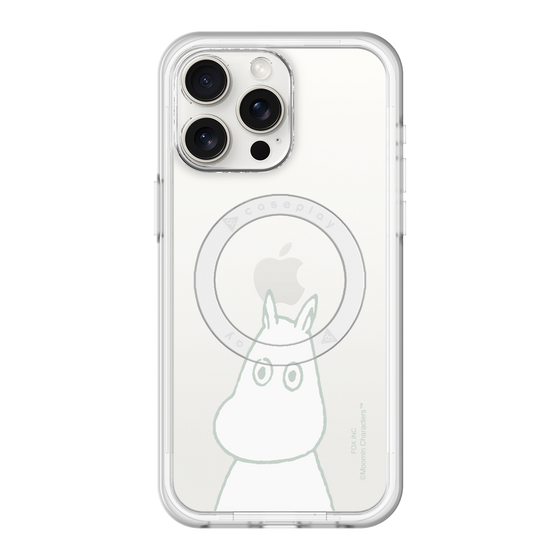 スリムプロテクションプレミアムケース with MagSafe［ MOOMIN - Troubled face ］