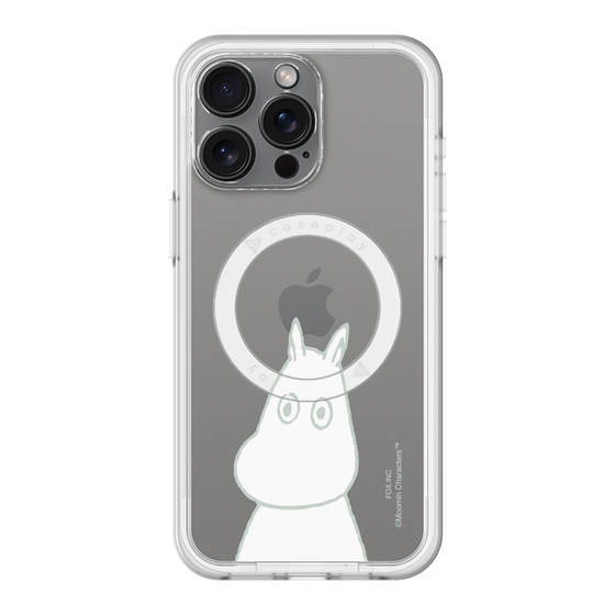スリムプロテクションプレミアムケース with MagSafe［ MOOMIN - Troubled face ］