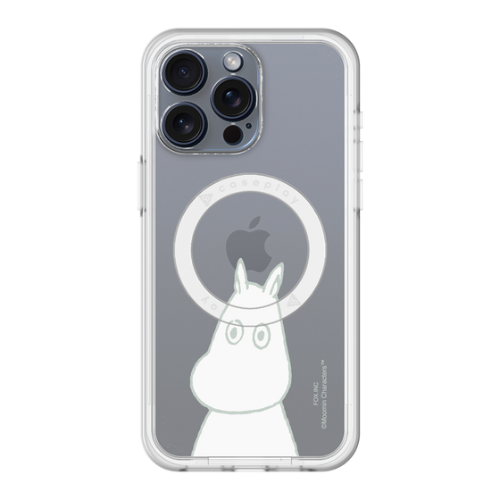 スリムプロテクションプレミアムケース with MagSafe［ MOOMIN - Troubled face ］