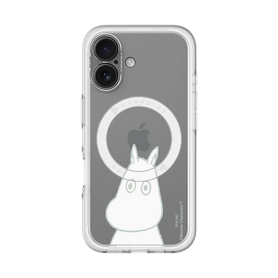 スリムプロテクションプレミアムケース with MagSafe［ MOOMIN - Troubled face ］
