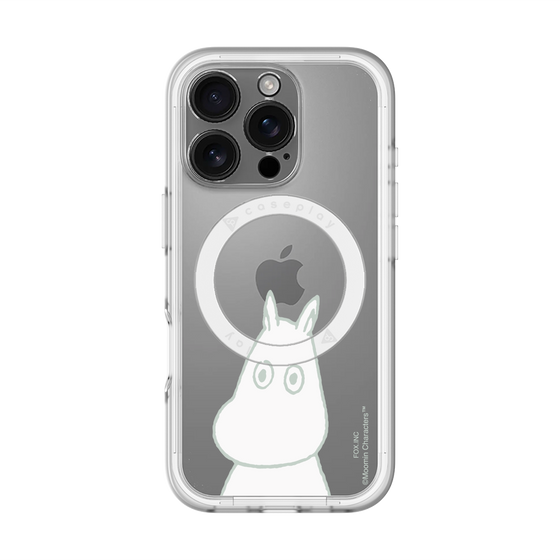 スリムプロテクションプレミアムケース with MagSafe［ MOOMIN - Troubled face ］