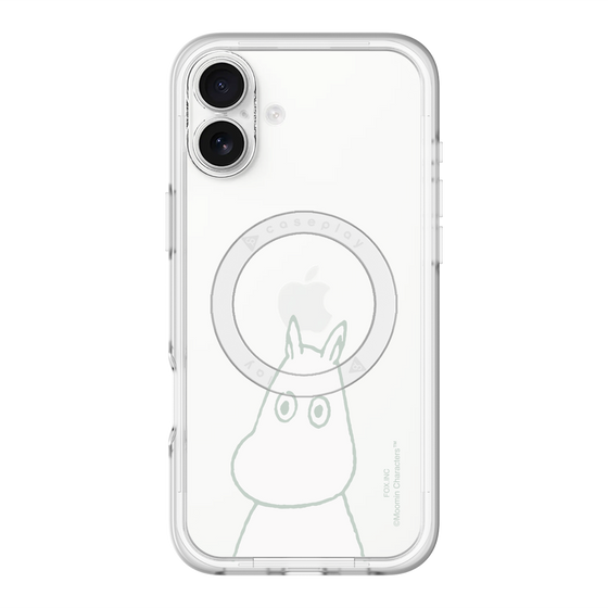 スリムプロテクションプレミアムケース with MagSafe［ MOOMIN - Troubled face ］