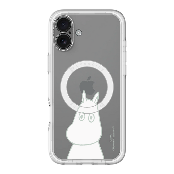 スリムプロテクションプレミアムケース with MagSafe［ MOOMIN - Troubled face ］
