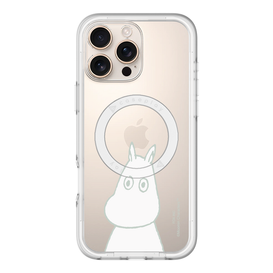 スリムプロテクションプレミアムケース with MagSafe［ MOOMIN - Troubled face ］