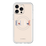 スリムプロテクションプレミアムケース with MagSafe［ ELLE×マイメロディ＆クロミ - ロゴ - ベージュ ］