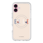 スリムプロテクションプレミアムケース with MagSafe［ ELLE×マイメロディ＆クロミ - ロゴ - ベージュ ］