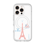 スリムプロテクションプレミアムケース with MagSafe［ ELLE×マイメロディ＆クロミ - ハートのタワー - ホワイト ］