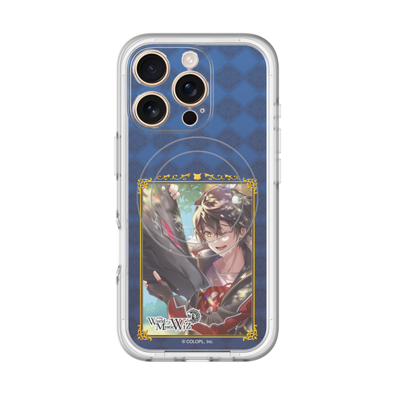 スリムプロテクションプレミアムケース with MagSafe［ クイズRPG 魔法使いと黒猫のウィズ - キワム＆アウデアムス ］