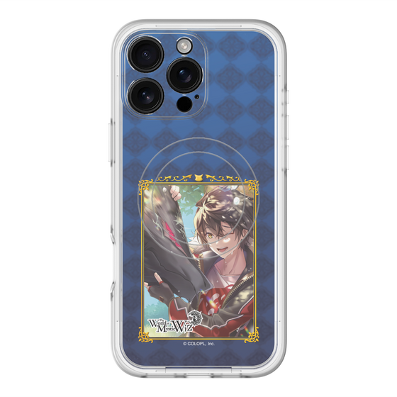 スリムプロテクションプレミアムケース with MagSafe［ クイズRPG 魔法使いと黒猫のウィズ - キワム＆アウデアムス ］