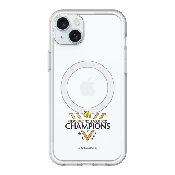 スリムプロテクションプレミアムケース with MagSafe［ 福岡ソフトバンクホークス - PERSOL PACIFIC LEAGUE 2025 CHAMOIONS ロゴ - クリア ］