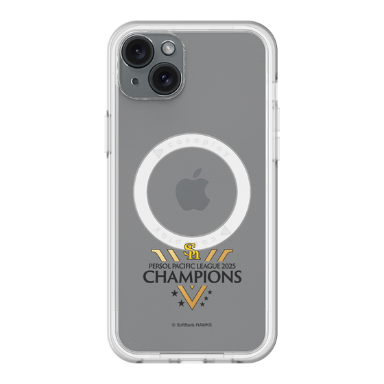 スリムプロテクションプレミアムケース with MagSafe［ 福岡ソフトバンクホークス - PERSOL PACIFIC LEAGUE 2025 CHAMOIONS ロゴ - クリア ］