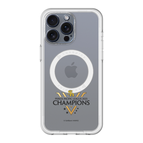スリムプロテクションプレミアムケース with MagSafe［ 福岡ソフトバンクホークス - PERSOL PACIFIC LEAGUE 2025 CHAMOIONS ロゴ - クリア ］