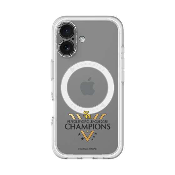 スリムプロテクションプレミアムケース with MagSafe［ 福岡ソフトバンクホークス - PERSOL PACIFIC LEAGUE 2025 CHAMOIONS ロゴ - クリア ］