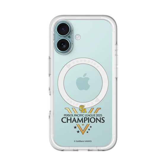スリムプロテクションプレミアムケース with MagSafe［ 福岡ソフトバンクホークス - PERSOL PACIFIC LEAGUE 2025 CHAMOIONS ロゴ - クリア ］