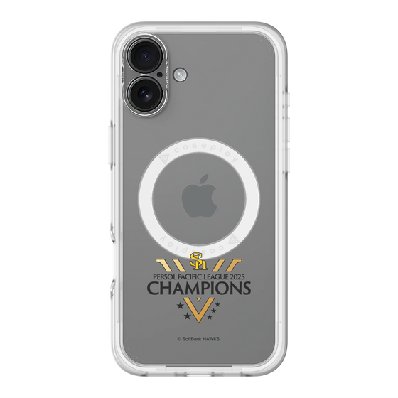 スリムプロテクションプレミアムケース with MagSafe［ 福岡ソフトバンクホークス - PERSOL PACIFIC LEAGUE 2025 CHAMOIONS ロゴ - クリア ］