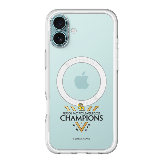 スリムプロテクションプレミアムケース with MagSafe［ 福岡ソフトバンクホークス - PERSOL PACIFIC LEAGUE 2025 CHAMOIONS ロゴ - クリア ］