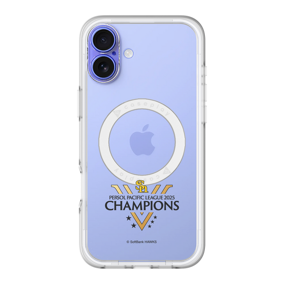 スリムプロテクションプレミアムケース with MagSafe［ 福岡ソフトバンクホークス - PERSOL PACIFIC LEAGUE 2025 CHAMOIONS ロゴ - クリア ］